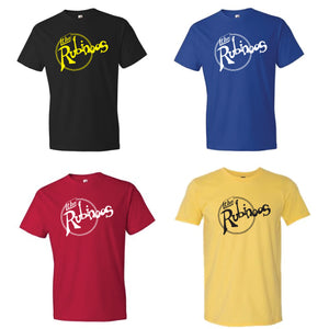 Rubinoos T-shirt in black, blue, red, and yellow